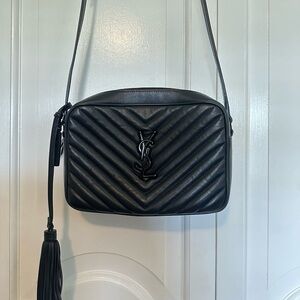 Saint Laurent All Black Lou Camera Bag